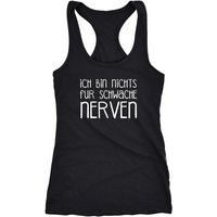 MoonWorks Tanktop Damen Tanktop Ich bin nichts für schwache Nerven Racerback Tank Top Moonworks® von MoonWorks