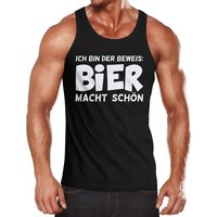 MoonWorks Tanktop Herren Tanktop Ich bin der Beweis Bier macht schön Moonworks® mit Print von MoonWorks