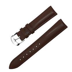 Lederband Männer Frauen 22mm 18mm 20mm 16mm 14mm 12mm Uhren Strap Metallschnalle Kaffee 20mm von Moonbaby