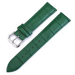 Multicolor-Uhrenarmband-Gurt-Frau Uhrenarmbänder Lederband 10-24mm Grün 12mm von Moonbaby