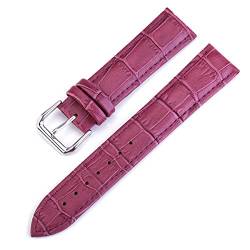 Multicolor-Uhrenarmband-Gurt-Frau Uhrenarmbänder Lederband 10-24mm Lila 15mm von Moonbaby