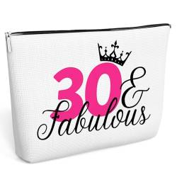 Make-up-Tasche zum 30. Geburtstag, Geschenk für Frauen, 30 Jahre alte Kosmetiktasche für Mutter, Tante, Ehefrau, Schwester, beste Mädchen, Freunde, Weihnachtsgeschenke, Kosmetiktasche für Geburtstag, von Moonle