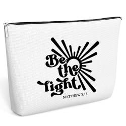 Purpose Make-up-Tasche, Geschenk, Kulturbeutel für Frauen, Schwestern, Teenager, Mädchen, Bestie, Reißverschluss, Make-up-Tasche mit religiösem Weihnachts- und Geburtstagsgeschenk, Weiss/opulenter von Moonle