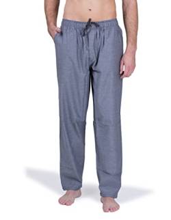 Moonline - Herren Webhose Freizeithose Loungewear aus 100% Baumwolle, Farbe:grau, Größe:54/56 von Moonline