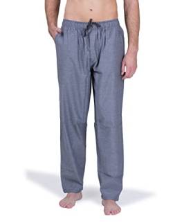 Moonline - Herren Webhose Freizeithose Loungewear aus 100% Baumwolle, Farbe:grau, Größe:58/60 von Moonline