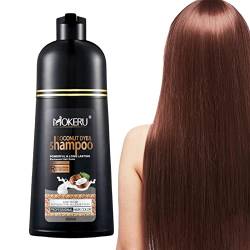 Haarfarben-Shampoo,500 ml langanhaltendes Kokosnuss-Farbshampoo für Männer und Frauen - Schnell wirkende, nicht verblassende Haarfarbe mit antihaftbeschichteter Kopfhaut – schützt Haarschäden, oonyan von Moonyan