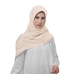 Moorle Hijab Muslimische Kopftuch für Damen, Muslim Frauen Chiffon Schal Kopfbedeckung Islamische Gesichtsschleier, Seidenweiche Chiffon Hijab Moderne Weicher Kopftuch Frauen Islamische Kopftuch Schal von Moorle