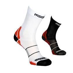 Moose RUN Laufsocken mit Kompression Kompressionssocken Sportsocken Silberfaser XS (36-37) Weiss von Moose