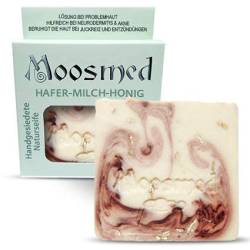 Moosmed Hafer-Milch-Honig Naturseife - vegane Bio-Seife handgefertigt in Deutschland von Moosmed