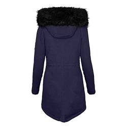 Frauen Winter solide Kapuziner-Reißverschluss-Tasche Plus samt dick Grauer Mantel Damen Elegant von Mophghdj