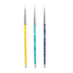 3 Größe Nail Art Liner Pinsel Acryl UV Gel 3D Nagel Malerei Zeichnung Pinsel Stift Set Maniküre Pflege Werkzeug Für DIY Nageldesign Nail Art Liner Pinsel Mit Kappe von Morain