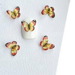 30 Stück Nagelkunst-Strasssteine, Schmetterlings-Nagel-Edelsteine, 3D-Glitzer, Nagelkunst-Dekorationen, Nagelschmuck, Nagelkristalle, Nagelsteine und Strasssteine und Set mit Wachsstift, von Morain
