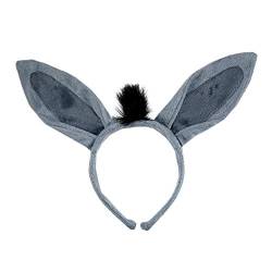 Morain Stirnbänder, dunkles Stirnband, Tierhaarreif, künstliche dunkle Ohren, Plüsch-Pferdohren, realistisches Halloween-Stirnband, Pferd, Cosplay von Morain