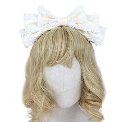Stirnbänder, Frauen Große Bowknot Spitze Haar Hoop Süße Band Stirnband Multicolor Cosplay Requisiten Dienstmädchen Anime Kopfschmuck Zubehör von Morain