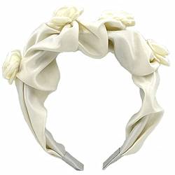 Stirnbänder, Frauen Rose Stirnband 5,8 cm Breite Stirnbänder Blume Hairhoop Party Kopfschmuck Mädchen Süße Hochzeit Haarband Kopfschmuck von Morain