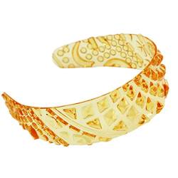 Stirnbänder, Frauen Sommer Transparent Kunststoff Haar Hoop Nette Ananas Strukturierte Breite Bandana von Morain