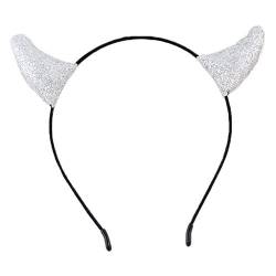 Stirnbänder, Halloween Stirnband Glitzer Pailletten Teufel Ochse Horn H Hoop Cosplay Kostüm Maskerade Party Dekoration Kopfschmuck von Morain