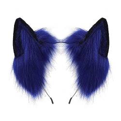 Stirnbänder, Plüsch Katzenohren Cosplay Stirnband Plüsch Pelzige Ohren Geburtstag Cosplay Party Stirnbänder Haarschmuck für Frauen Mädchen von Morain