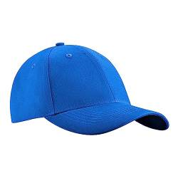 Herren Baseball Cap Kappe Baseball Cap Mütze Hut 100% Baumwolle Schirmkappe 6P (Blau - Schnalle) von Moraj