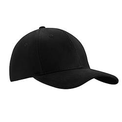 Herren Baseball Cap Kappe Baseball Cap Mütze Hut 100% Baumwolle Schirmkappe 6P (Schwarz - Schnalle) von Moraj