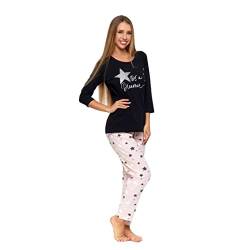 Moraj Damen Schlafanzug Pyjama lang 2-Teiler Baumwolle Nachtanzug Pyjamahose (as3, Alpha, m, Regular, Regular, 5300-005) von Moraj