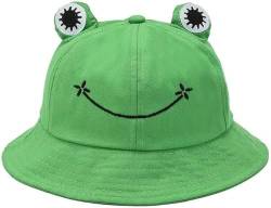 Moraj Wendehut Sommerhut Frosch Fischermütze -Bucket Hat- Sonnenmütze Sonnenschutz (Grün) von Moraj