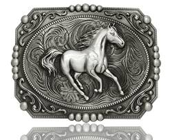 Gürtelschnallen mit 3D Pferd Western Cowboy Styles, Schönes Pferd, Mitte von Moranse
