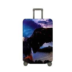 Morbuy Adler-Druck Elastisch Reise Kofferschutzhülle Abdeckung Waschbar Kofferhülle Schutz Bezug mit Reißverschluss Luggage Cover Koffer Schutzhülle (A,L (26-28 Zoll)) von Morbuy