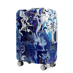 Morbuy Elastisch Reise Kofferhülle Kofferschutzhülle Koffer Schutzhülle mit Reißverschluss Luggage Cover Waschbar Gepäck Cover mit Kofferschutz-Bezug (Treibsand blau,XL (30-32 Zoll)) von Morbuy
