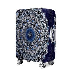 Morbuy Elastisch Reise Kofferhülle Kofferschutzhülle Koffer Schutzhülle mit Reißverschluss Mandala Luggage Cover Waschbar Gepäck Cover mit Kofferschutz-Bezug (Blau,L (26-28 Zoll)) von Morbuy