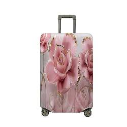 Morbuy Elastisch Reise Kofferschutzhülle Abdeckung Waschbar Kofferhülle Schutz Bezug mit Reißverschluss Luggage Cover Koffer Schutzhülle (Pinke Rose,S (18-20 Zoll)) von Morbuy