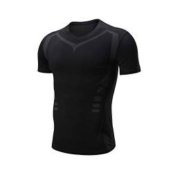 Morbuy Kompressionsshirt Kurzarm Herren, Sommer Fitness Running Compression Shirt Schnell Trocknend Funktionsshirt Elastisch Sport Atmungsaktiv Kurzarmshirt Fitness Jogging (4XL,Baseball) von Morbuy