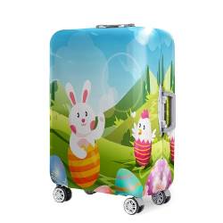 Morbuy Ostern Elastisch Reise Kofferschutzhülle Abdeckung Waschbar Kofferhülle Schutz Bezug mit Reißverschluss Luggage Cover Koffer Schutzhülle (Karikatur,XL (30-32 Zoll)) von Morbuy