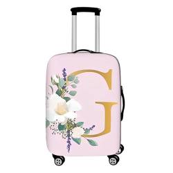 Morbuy Rosa Buchstaben Elastisch Reise Kofferhülle Kofferschutzhülle Koffer Schutzhülle mit Reißverschluss Luggage Cover Waschbar Gepäck Cover mit Kofferschutz-Bezug (G,XL (30-32 Zoll)) von Morbuy