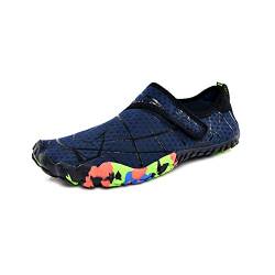 Morbuy Strandschuh Schwimmschuhe, Herren Damen Sommer Atmungsaktiv rutschfest Schnell Barfussschuhe Wasserschuhe Aquaschuhe Badeschuhe Surfschuhe Yoga (40 EU,Blau) von Morbuy