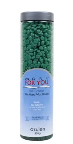 More For You Film Hand Wax Beans Pet Azulen (Grün) 450gr - Heißwachs Warmwachs Haarentfernung Hot Wax Sir Agda Enthaarungswax von More For You