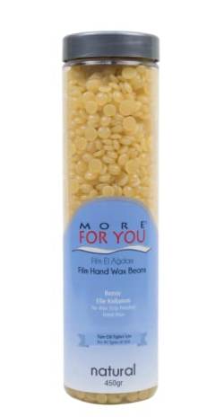 More For You Film Hand Wax Beans Pet Natural (Gold) 450gr - Heißwachs Warmwachs Haarentfernung Hot Wax Sir Agda Enthaarungswax von More For You
