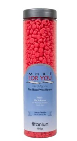 More For You Film Hand Wax Beans Pet Titanium (Pink) 450gr - Heißwachs Warmwachs Haarentfernung Hot Wax Sir Agda Enthaarungswax von More For You