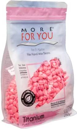 More For You Film Hand Wax Beans Titanium (Pink) 250gr - Heißwachs Warmwachs Haarentfernung Hot Wax Sir Agda Enthaarungswax von More For You