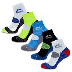 More Mile London (5 Pack) Herren Running Socken, Herren, mehrfarbig, UK 5.5-8 von More Mile