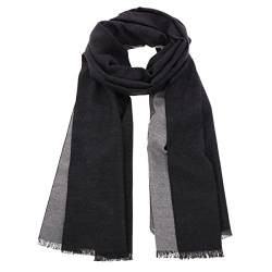 More Than Hip FanXing Schal für Damen und Herren - Schwarz/Grau - Super Weiches Halstuch aus Bambus Viskose Schal für Herren und Damen Bamboo Scarf Deckenschal Warm Winter - 30 x 200 cm von More Than Hip