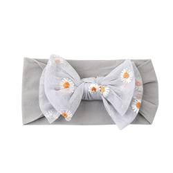 Haarband für Baby,MoreChioce Baby Mädchen Nylon Stirnbänder Turban-Kopfwickel Headwrap Elastische Weiche Haarbänder Dehnbare Stirnbänder Haarschleife für Neugeborene Kleinkinder,Grau von MoreChioce