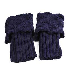 MoreChioce Damen Bein Stulpen,Winter Gestrickt Beinwärmer Stulpen Socken Legwarmers Kniewärmer Boot Socken Boot Abdeckung,Marine von MoreChioce