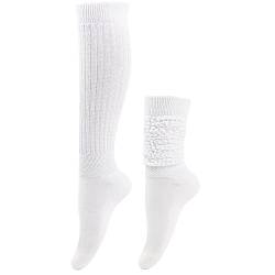 MoreChioce Damen Kniestrümpfe, 1 Paar Damen Slouch Socken Kniebundstrumpf Trachtensocken Kniehohe Stiefelsocken Sport Socken Leggings Strümpfe Winter Lange Beinwärmer Lange Socken,Weiß von MoreChioce