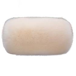 MoreChioce Kunstpelz Handmuff, 37cm x 20cm Winter Kunstfell Manschetten Handwärmer Muff Handmuff Winter Muffs Tragbare Mode Armwärmer Muff für Frauen und Mädchen,Beige von MoreChioce