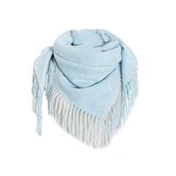 MoreChioce Winterschal für Damen, Mode Bequeme Weiche Strickschal Warme Winterschal Herbstschal Leichte Schals Wickelschal Halstuch Scarf Schalcape mit Quaste,Hellblau von MoreChioce