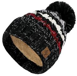 Morefaz Beanie Mütze London Wolle Strick Nordic mit Pom Pom Herren Damen Winter Warm Ski Snowboard Mützen MFAZ Ltd, Lolly 5, Einheitsgröße von Morefaz