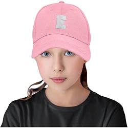 Morefaz Unisex Jungen Mädchen Mütze Baseball Cap Rosa Hut Kinder Kappe A-Z Letter MFAZ Ltd (E) von Morefaz