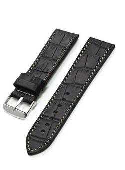 Armband Plain Druck Alligator schwarz Unisex 24 mm. Morellato von Morellato