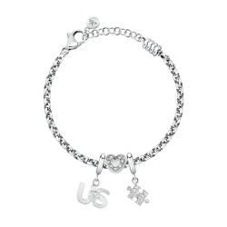 Morellato Damen-Puzzle-Armband aus Stahl, Kristallen, Herz, Freundschaft, DROPS-Kollektion – SCZ1352 von Morellato